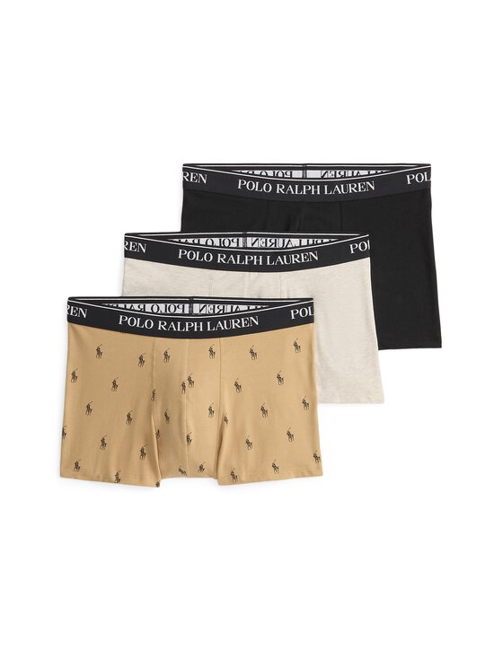 Polo Ralph Lauren - Bokserid Classic Trunk, 3 paari - 3PK CLC CML AOP/LT SPT HTR/BLK | Stockmann - photo 1