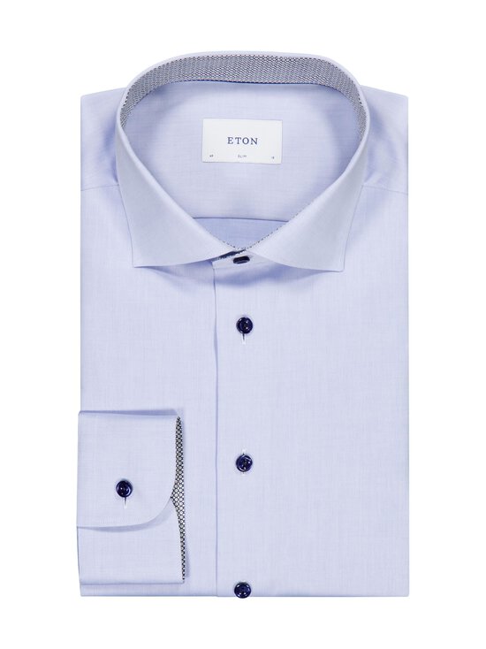 Eton - Slim Fit Geometric Effect Signature Twill -kauluspaita - 21 LIGHT BLUE | Stockmann - photo 1