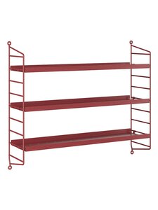 String - String Pocket Metal -seinähylly Oxtorgsröd tummanpunainen - PINK | Stockmann