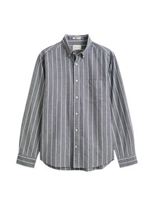GANT - Melange Stripe poplīna krekls ar apkakli - 901 DARK INDIGO MELANGE | Stockmann