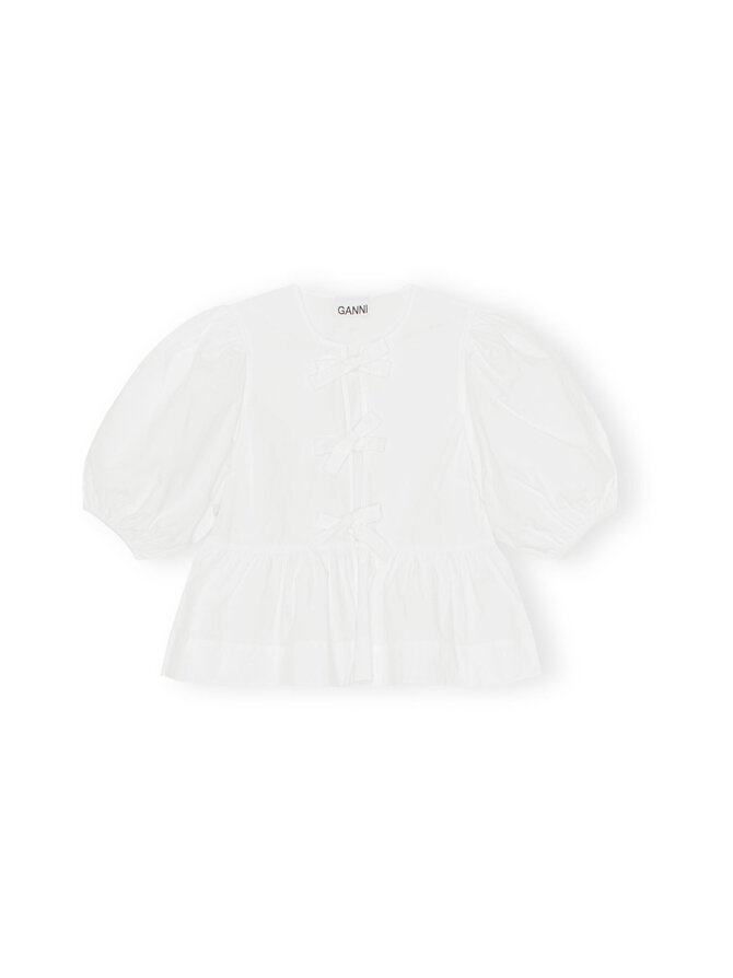 Poplin Peplum Blouse