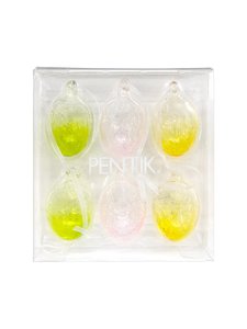 Pentik - Radiance glass egg 3 x 5 cm, 6 pcs - MULTICOLOR | Stockmann