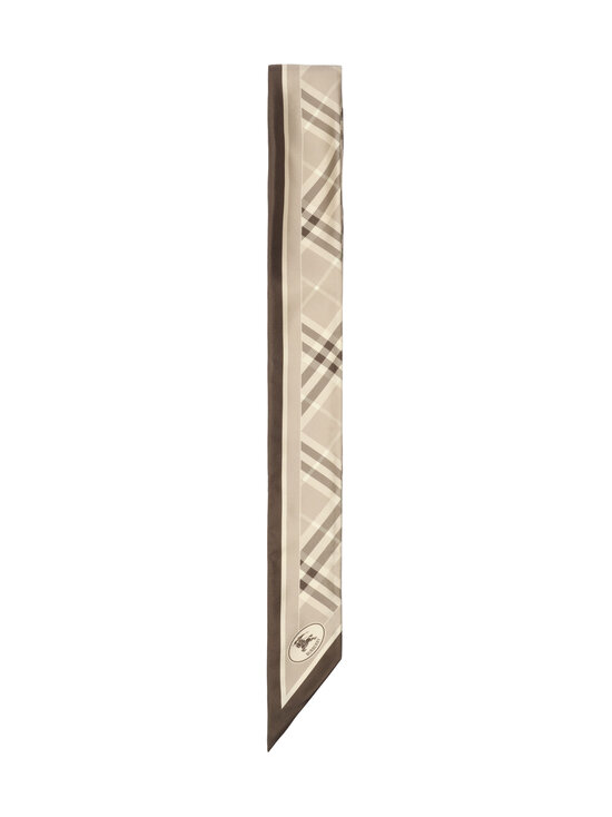 Burberry - Check Skinny Border -silkkikaulaliina - A3650 DOVE GREY | Stockmann - photo 2