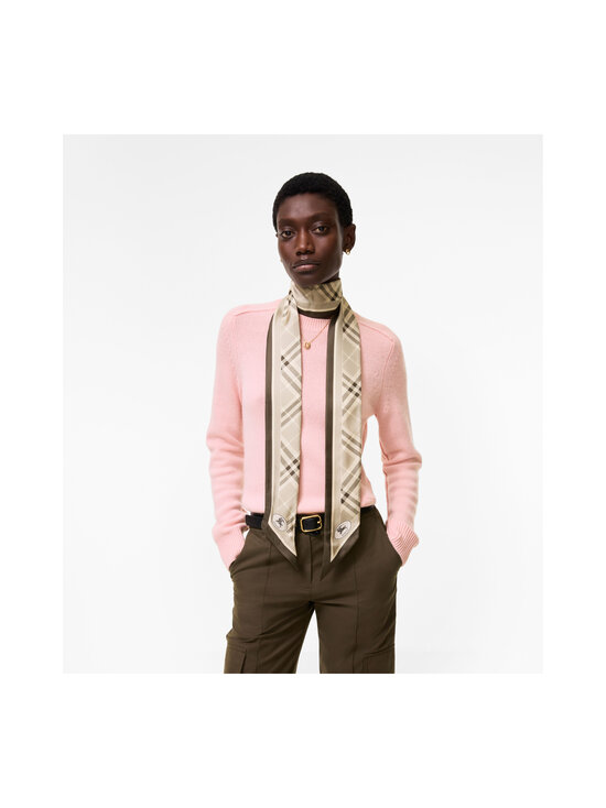 Burberry - Check Skinny Border -silkkikaulaliina - A3650 DOVE GREY | Stockmann - photo 4