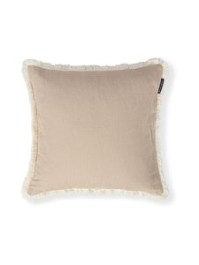 Lexington - Linen Cotton Fringe -tyynynpäällinen 50 x 50 cm - BEIGE | Stockmann