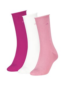 Calvin Klein - Rolltop-nilkkasukat 3-pack - 010 ROSE PINK | Stockmann