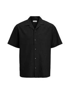 Jack & Jones - JjeSummer Linen Blend Resort -kauluspaita - BLACK | Stockmann