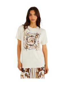 Farm Rio - Equestrian Slim t-paita - L0025 OFF-WHITE | Stockmann