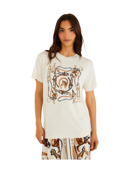 Farm Rio - Equestrian Slim t-paita - L0025 OFF-WHITE | Stockmann - photo 1