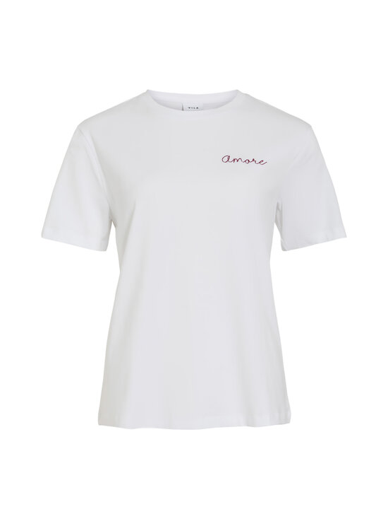 Vila - Vinora t-krekls - BRIGHT WHITE DETAIL:AMORE ANEMONE | Stockmann - photo 1