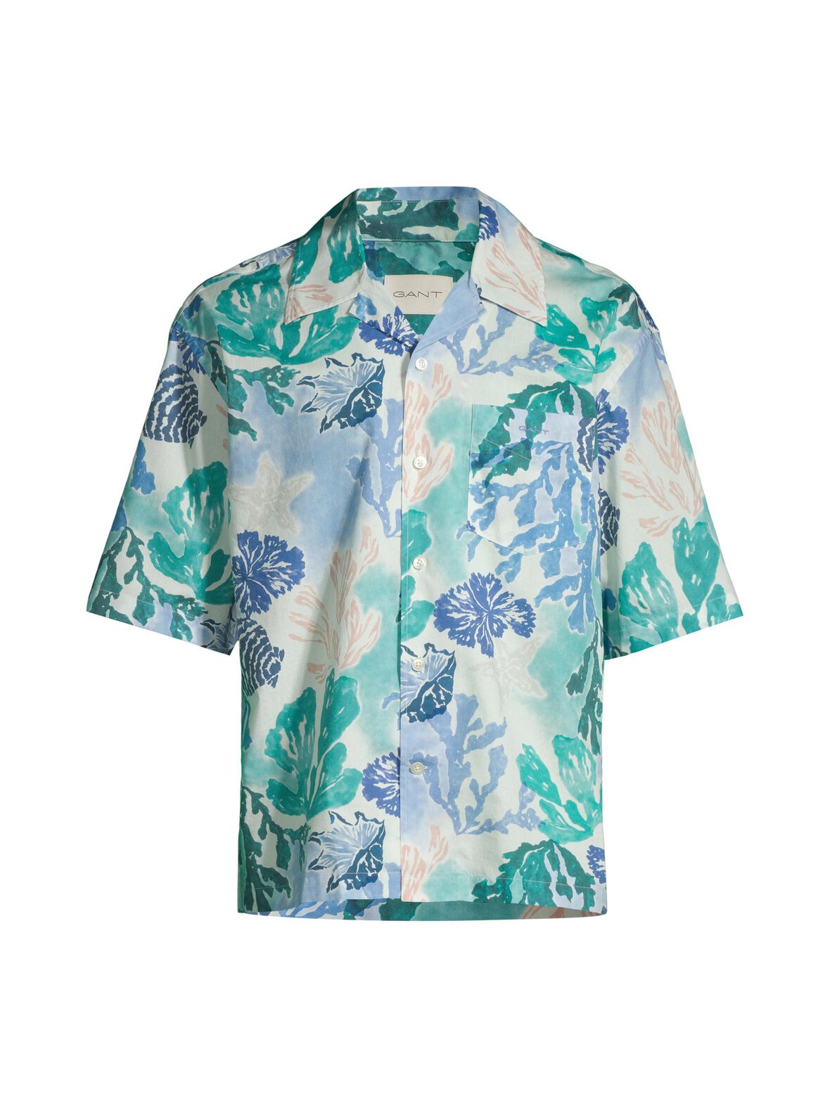Camp Collar Sea Print -kauluspaita