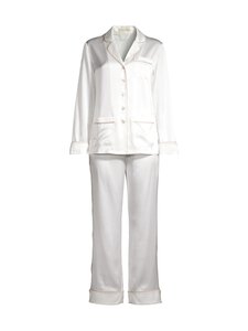 Olivia von Halle - Coco-silkkinen pyjamasetti - IVORY OYSTER | Stockmann
