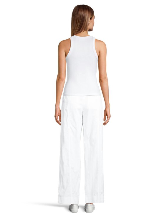 Calvin Klein Jeans - Mīkstie lina bikses - YAA BRILLIANT WHITE | Stockmann - photo 4