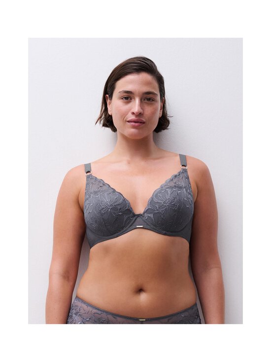 Chantelle - Fleurst Shirt Underwire Plunge krūšturis - D48 FANCY GREY | Stockmann - photo 2