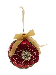Villa Stockmann - Floral stikla bumba 8,3 cm - RED Villa Stockmann - Floral stikla bumba 8,3 cm - RED | Stockmann