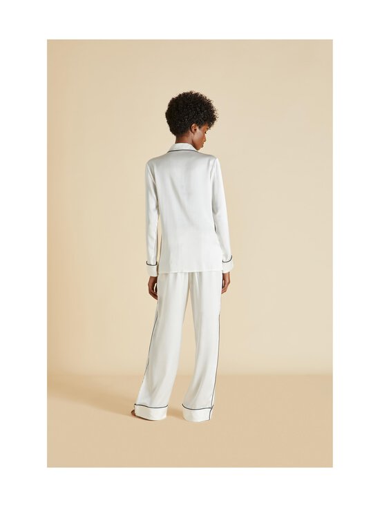 Olivia von Halle - Coco zīda pidžamas komplekts - IVORY JET BLACK CORE | Stockmann - photo 2