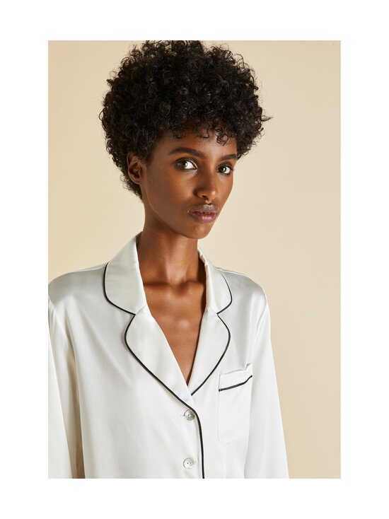 Olivia von Halle - Coco zīda pidžamas komplekts - IVORY JET BLACK CORE | Stockmann - photo 5