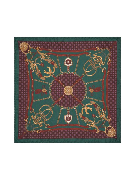 Stockholm Kravatt - Horse And Bridle -silkkitaskuliina - 2 GREEN/BROWN/GOLD | Stockmann - photo 1