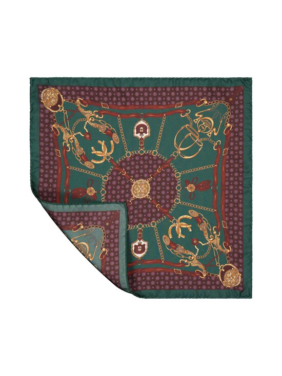 Stockholm Kravatt - Horse And Bridle -silkkitaskuliina - 2 GREEN/BROWN/GOLD | Stockmann - photo 2