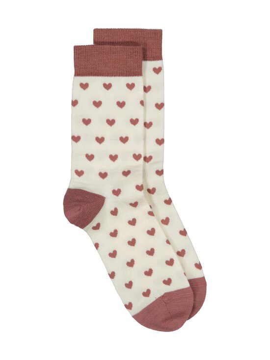 Sukkamestarit - Little Hearts -merinosukat - 110 OFF WHITE | Stockmann - photo 1