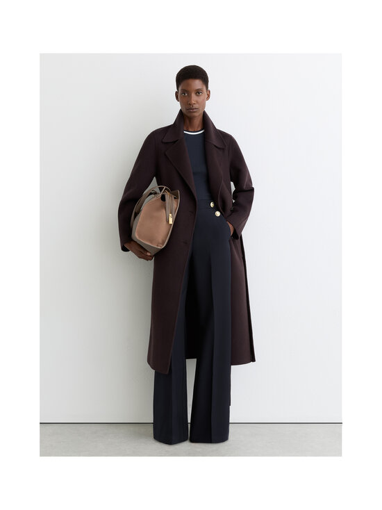 Reiss - Carley Button Detail Wide Leg -housut - 10 NAVY | Stockmann - photo 7