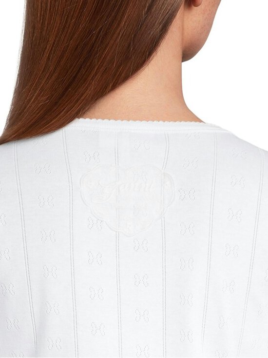 Ganni - Compact Pointelle Rib -trikoopaita - 151 BRIGHT WHITE | Stockmann - photo 5