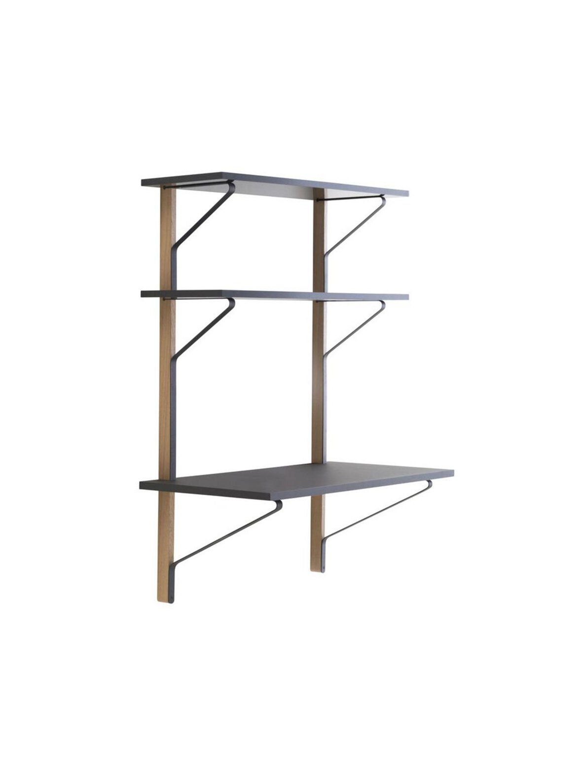 Kaari-seinähylly työtasolla