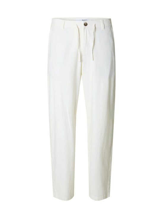 Selected - Brody Loose Linen Blend -housut - CLOUD DANCER | Stockmann - photo 1