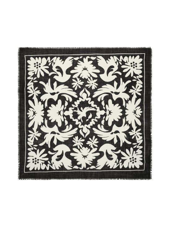 A+more - Alina vilnas un zīda šalle 100 x 100 cm - BLACK/WHITE COL 2 | Stockmann - photo 2