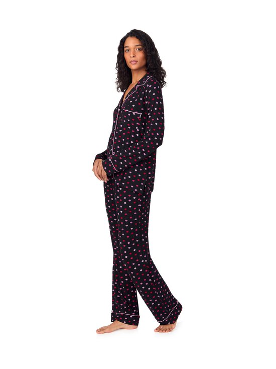Dkny - Notch Top & Sleep Pant -pyjama - 006 BLACK MULTI LIPS | Stockmann - photo 2