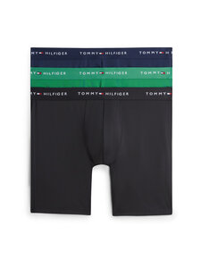 Tommy Hilfiger - Aluspüksid Long Boxer, 3 tk - 0TI CARBON NAVY/BLACK/ALASKAN GREEN | Stockmann
