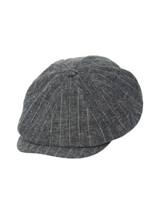CONSTRUE - Marlo Striped Flat Cap -lakki - N2 GREY | Stockmann