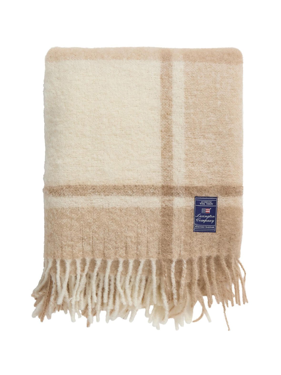 Checked mohair mix -huopa 130 x 170 cm