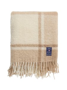 Lexington - Checked Mohēras maisījuma pleds 130 x 170 cm - 2098-TH10 BEIGE/LT BEIGE/WHITE | Stockmann