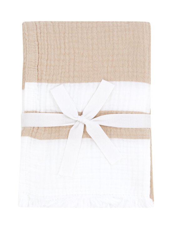 Villa Stockmann - Marino kokvilnas pleds 130 x 180 cm - WHITE/BEIGE - photo 1 Villa Stockmann - Marino kokvilnas pleds 130 x 180 cm - WHITE/BEIGE | Stockmann - photo 1