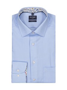 Olymp - Modern Fit Contrast Trim Flower -kauluspaita - 11 BLEU | Stockmann