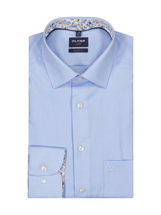 Olymp - Modern Fit Contrast Trim Flower -kauluspaita - 11 BLEU | Stockmann - photo 1
