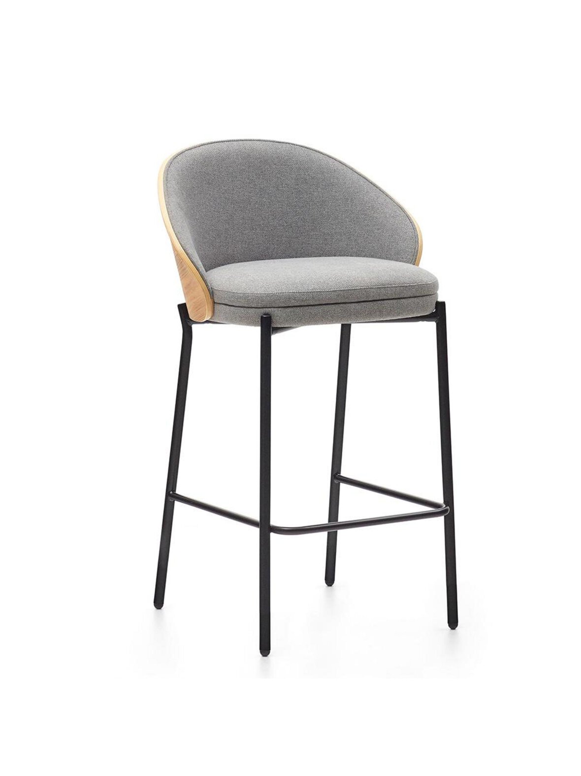 Eamy-baarituoli vaaleanharmaa/tammi k 65 cm