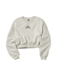 New Balance - Pusa Linear Heritage Fleece Crew - AHH ASH HEATHER | Stockmann