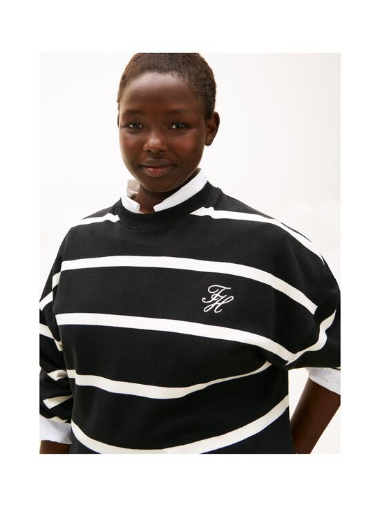 Tommy Hilfiger Curve - Script Modern Terry -collegepaita - 0AU BLACK/ CALICO STP | Stockmann - photo 4