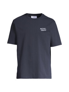 Maison Kitsuné - Handwriting Comfort t-paita - CLASSIC NAVY/WHITE | Stockmann