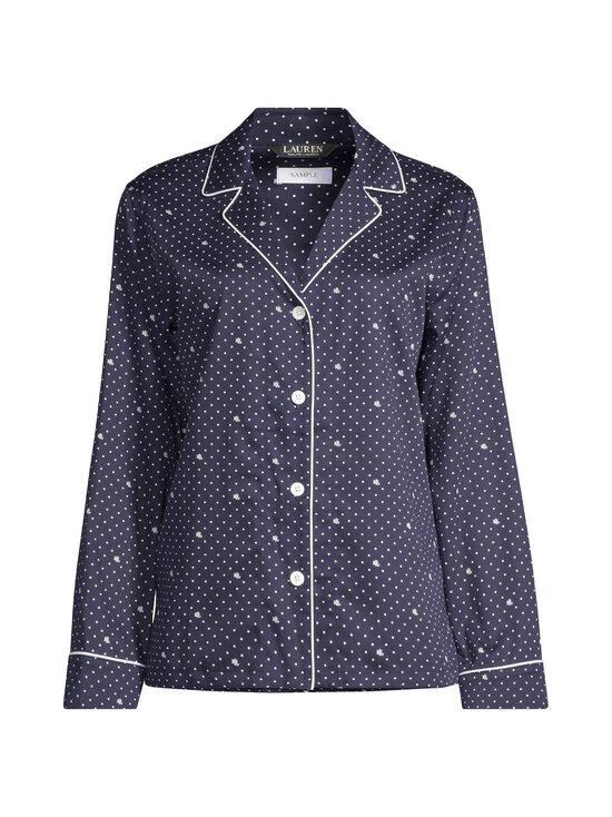 Lauren Ralph Lauren - Notch Collar Long -pyjama 2-osainen - 401 NAVY PRT | Stockmann - photo 2