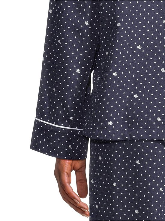 Lauren Ralph Lauren - Notch Collar Long -pyjama 2-osainen - 401 NAVY PRT | Stockmann - photo 7