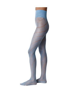 Swedish Stockings - Kitty Romb Pointelle -sukkahousut - DUSTY BLUE | Stockmann