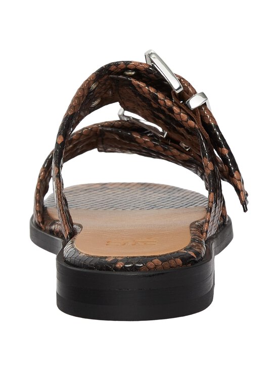 Ganni - Feminine Buckle Strap Snake -sandaalit - 05W CINNAMON SWIRL | Stockmann - photo 3