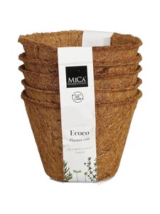 Mica - Ecoco round coir -kookosruukut 5 kpl - BROWN | Stockmann