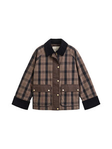 GANT - Ruudullinen vahapintainen takki - 260 FADED TAUPE | Stockmann