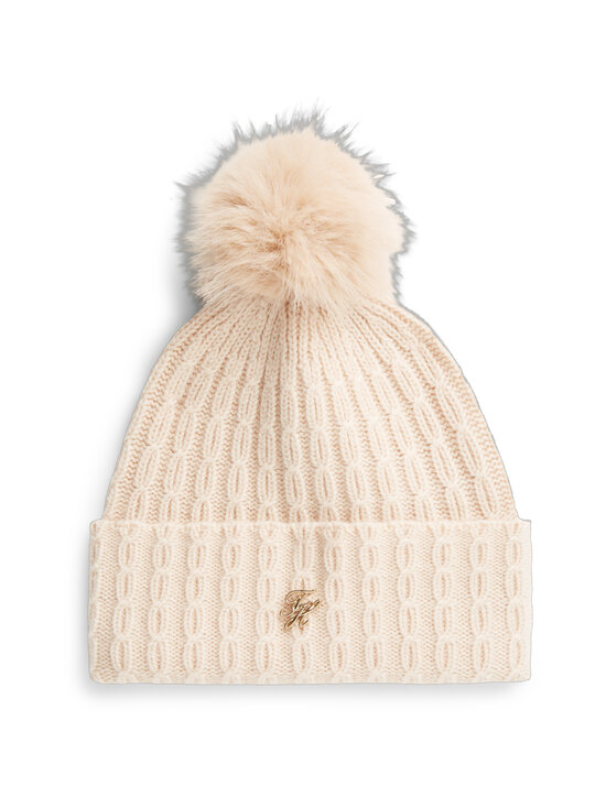 Tommy Hilfiger - Script Pom -palmikkoneulepipo - TRY MISTY BLUSH | Stockmann - photo 1
