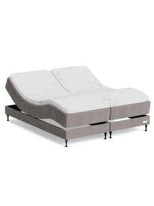 Carpe Diem Beds - Marstrand-moottorisänky Premium Split / Zaragoza-kangas steel 180 x 210 cm / medium - firm - GREY | Stockmann