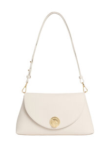 Coccinelle - Nikla Double Grainy Leather -käsilaukku - 685 PEARL/COGNAC | Stockmann